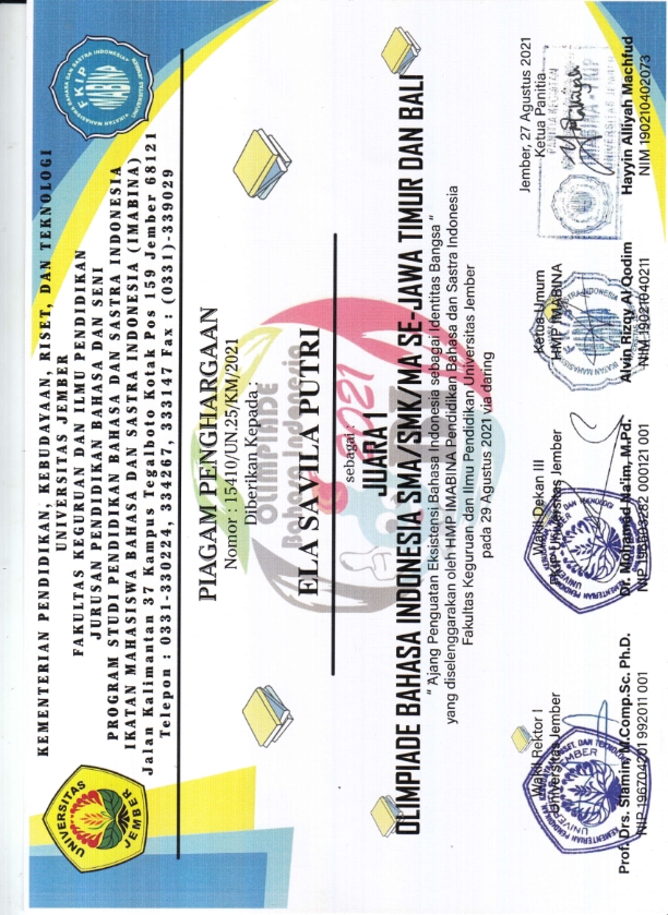 Olimpiade Bahasa Indonesia SMA/SMK/MA se Jawa Bali