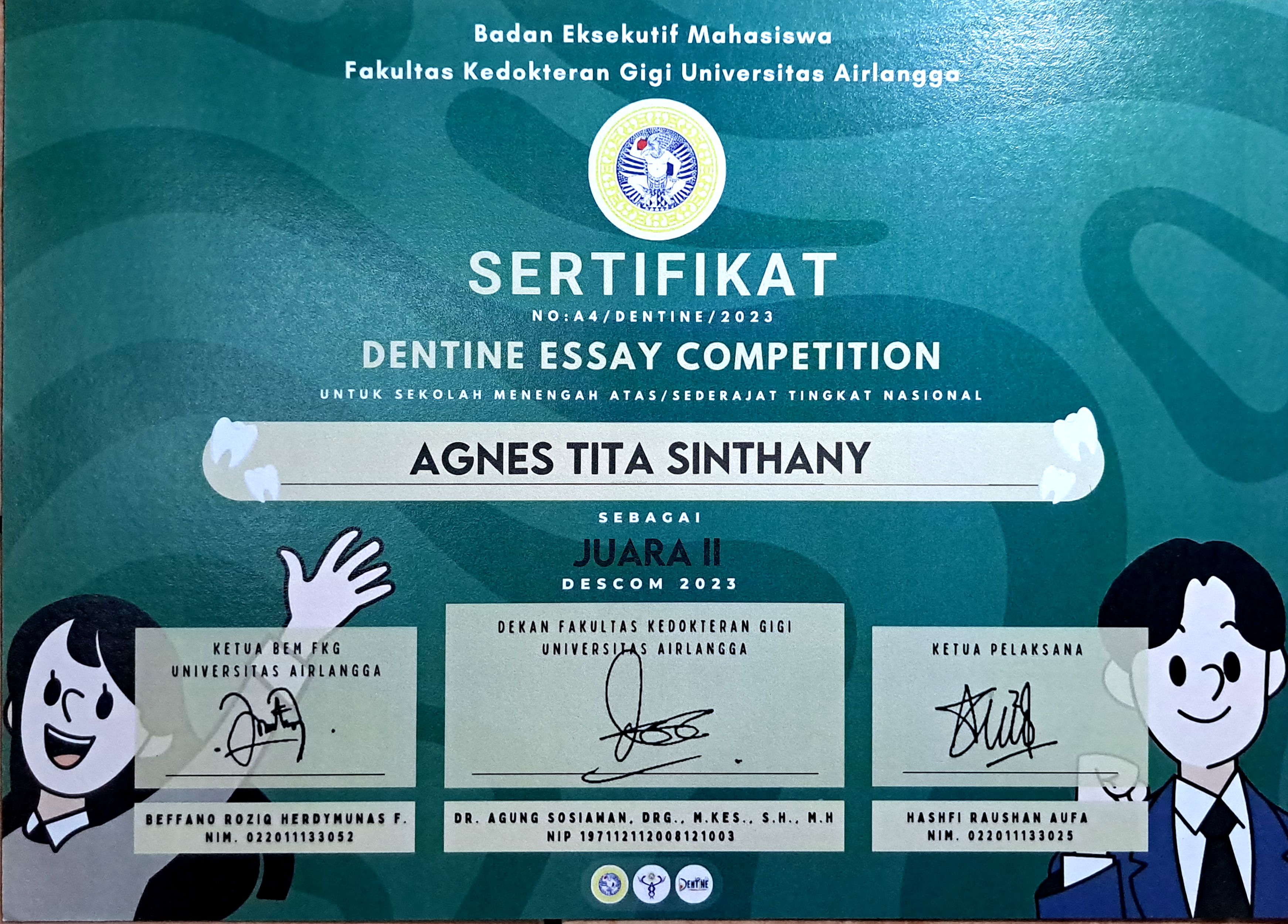 DENTINE ESSAT COMPETITION