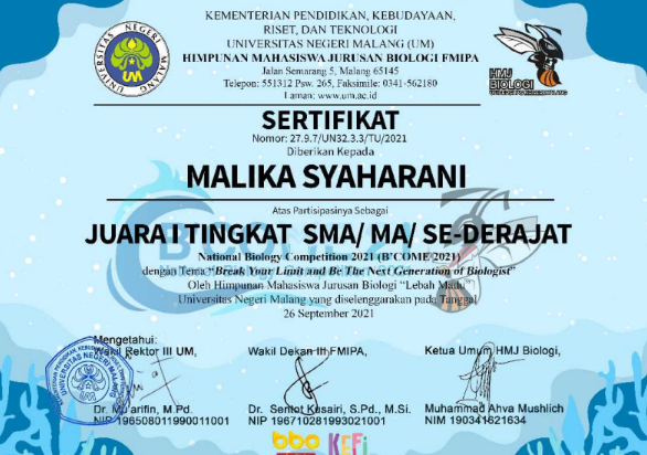 National Biology Competition 2021