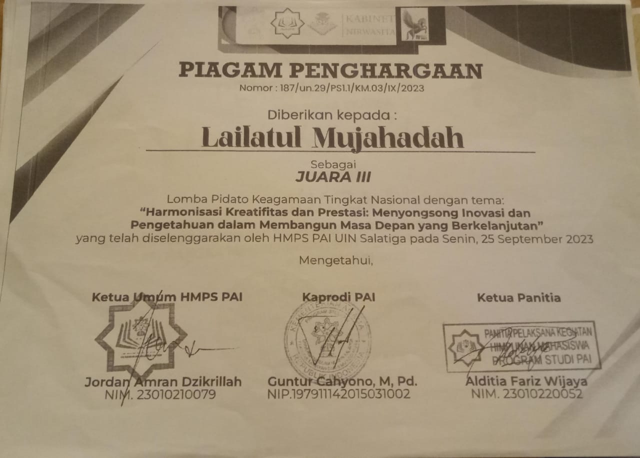 PIDATO KEAGAMAAN TINGKAT NASIONAL 