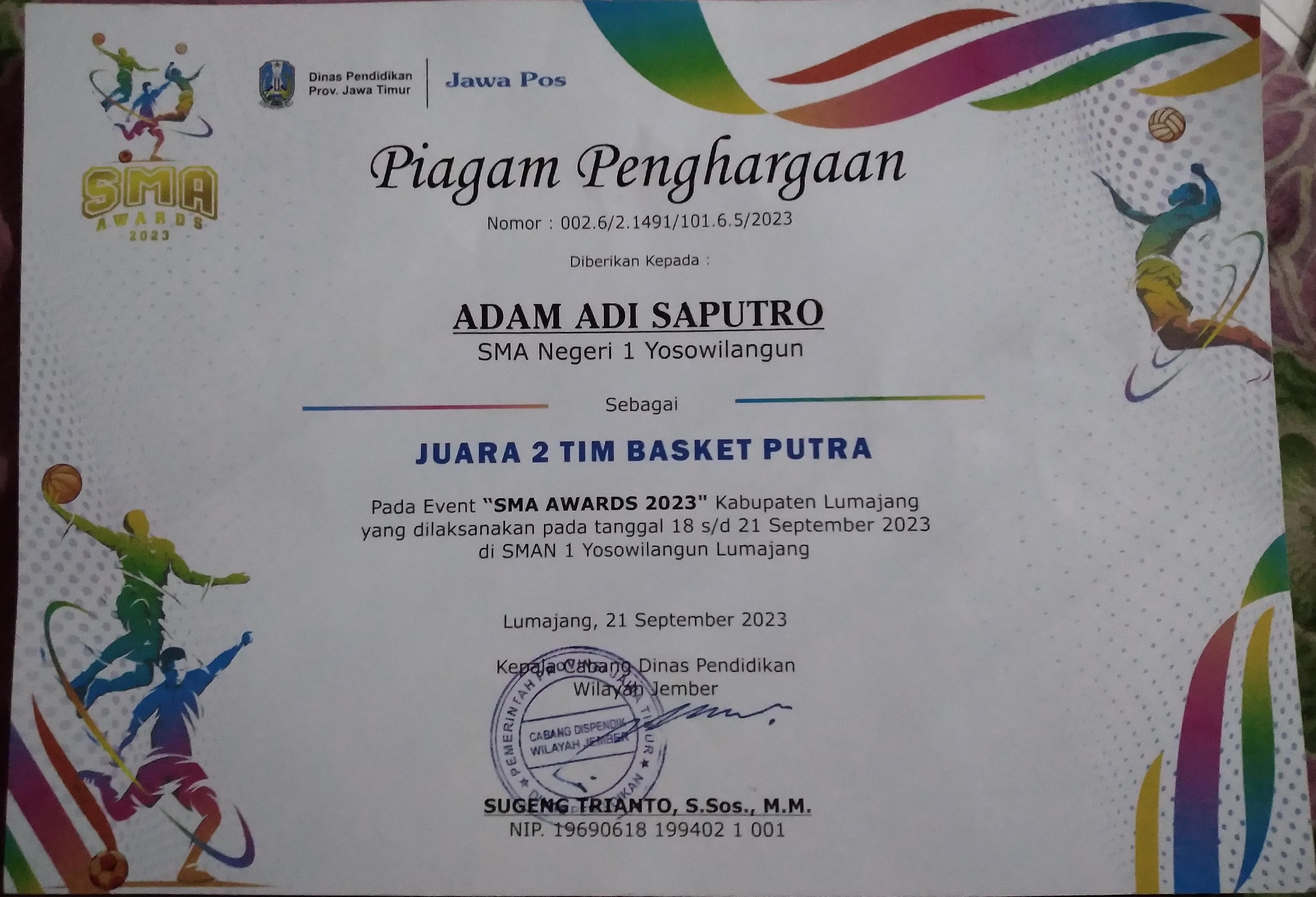 SMA AWARDS 2023 BASKET PUTRA