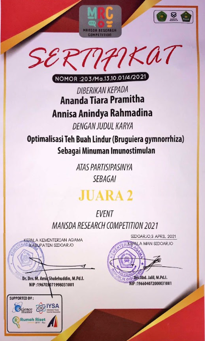 Mansda Research Competition (MRC) 2021