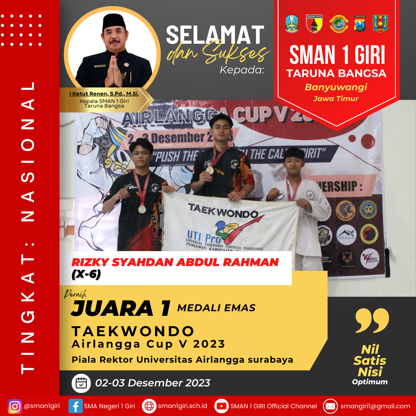 Taekwondo Airlangga Cup V 2023 Tingkat Nasional