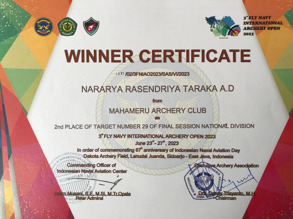 3th FLY NAVY INTERNATIONAL ARCHERY OPEN 2023