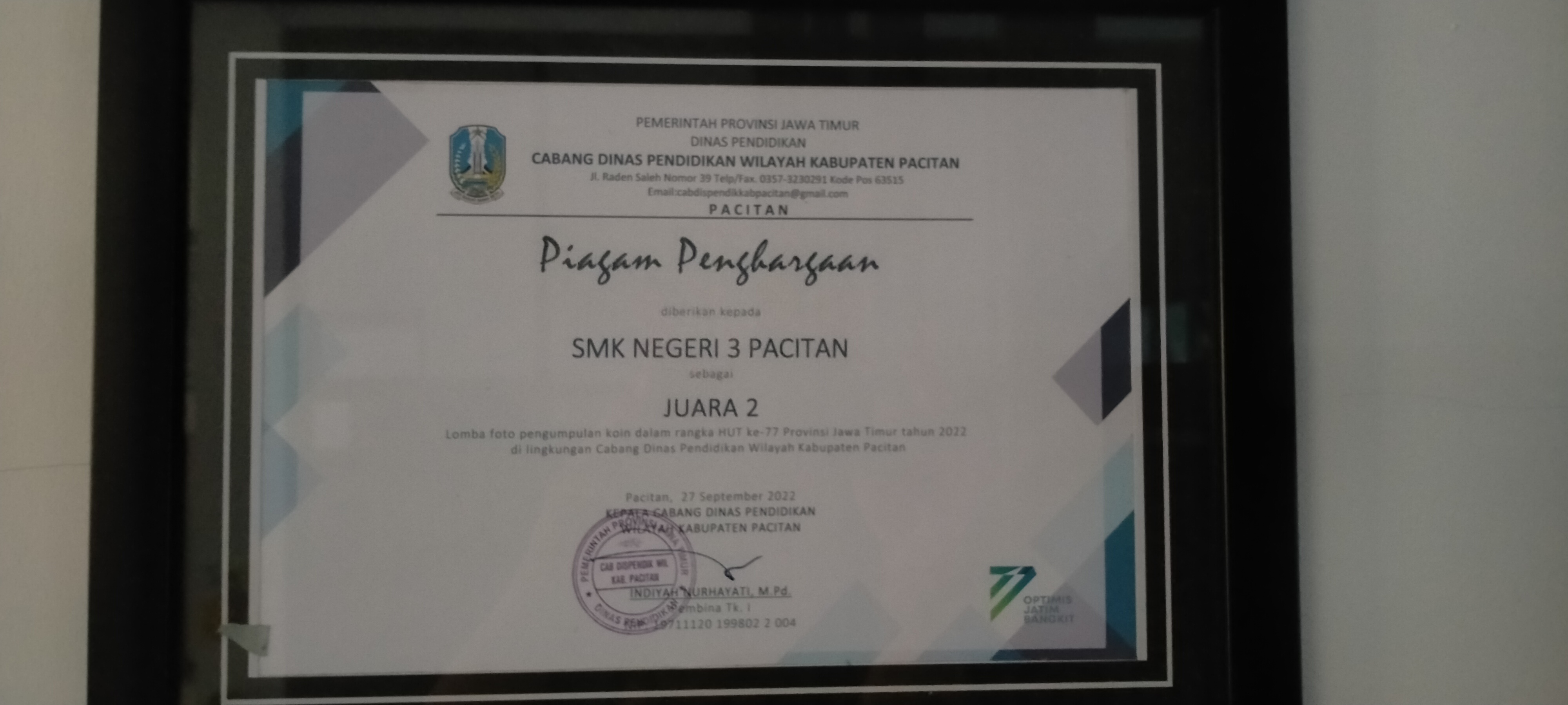 LOMBA FOTO KUMPUL KOIN DALAM RANGKA HUT KE-77 PROVINSI JAWA TIMUR TAHUN 2022