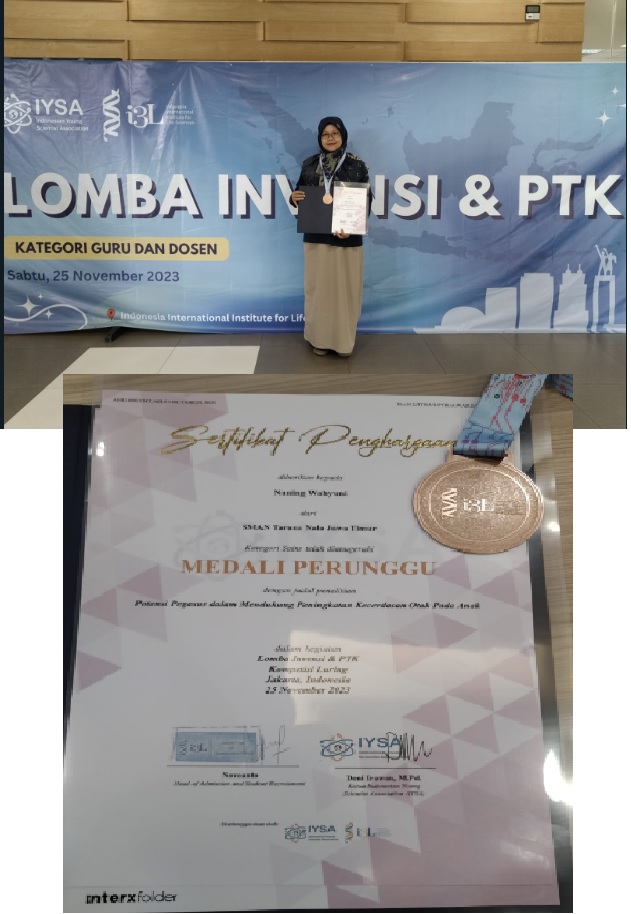 Lomba Invensi dan PTK - Kategori Sains - memperoleh Medali Perunggu