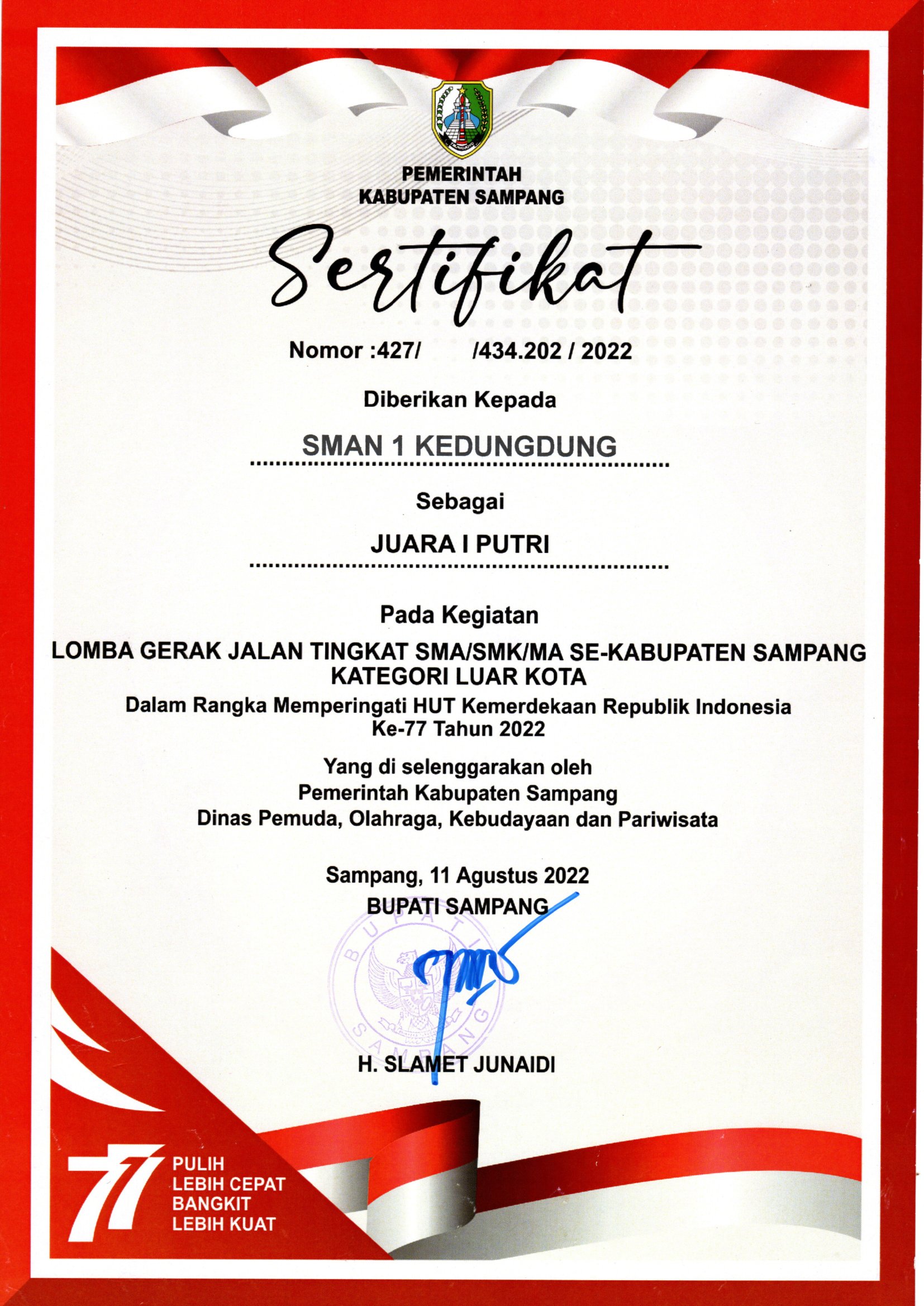Lomba Gerak Jalan Putri