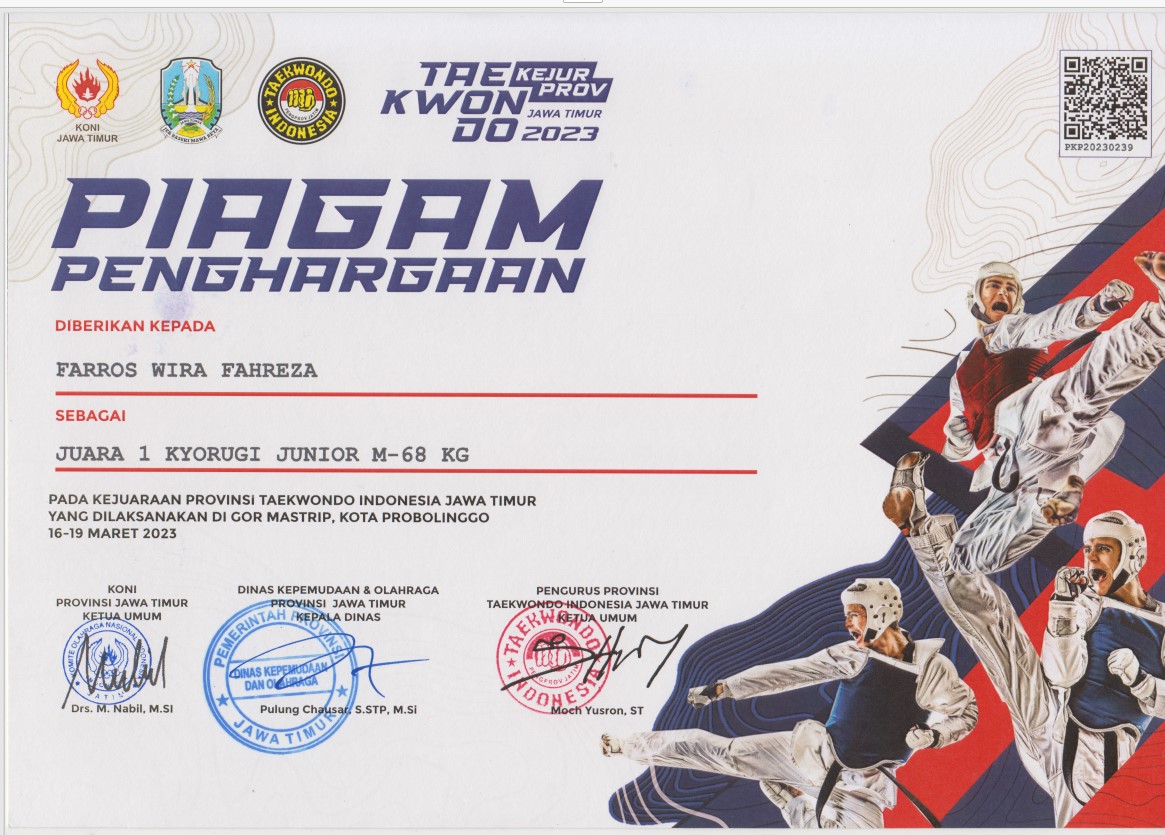 KEJUARAAN PROVINSI TAEKWONDO INDONESIA JAWA TIMUR