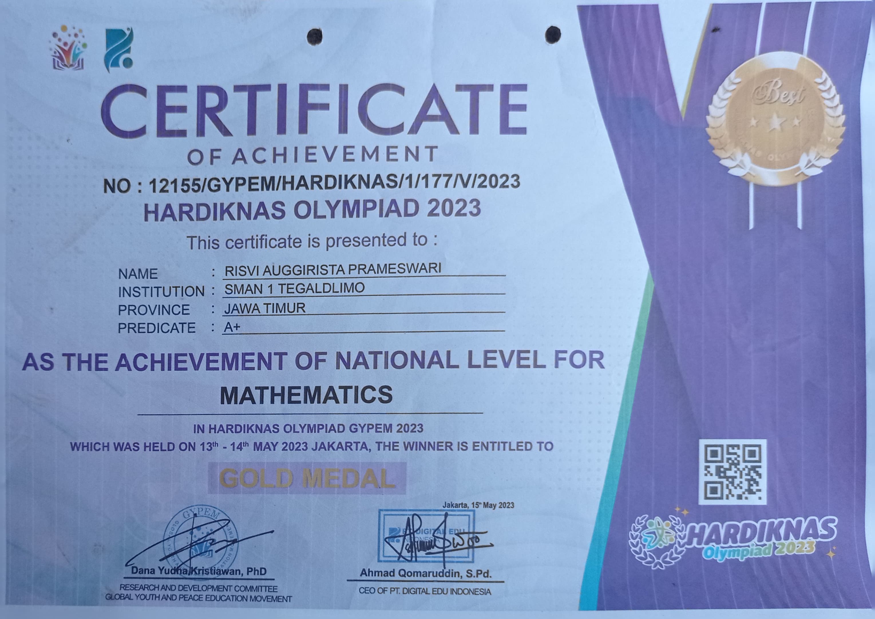 HARDIKNAS OLYMPIAD GYPEM 2023