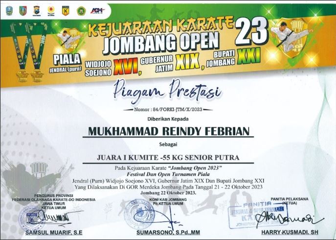 KEJUARAAN KARATE JOMBANG OPEN 2023