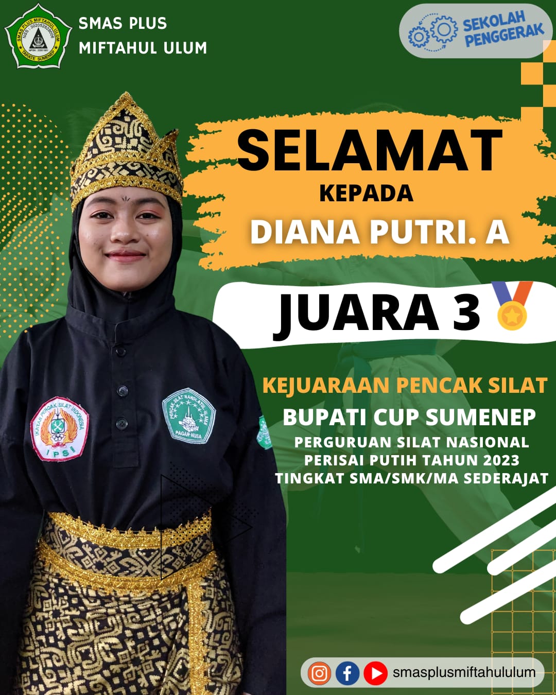 KEJUARAAN PENCAK SILAT BUPATI CUP SUMENEP ANTAR PELAJAR SD/MI, SMP/MTS, SMA/SMK/MA SE- KA. SUMENEP TH 2023