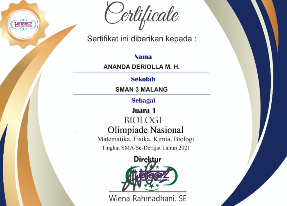 Olimpiade Nasional Biologi Topaz