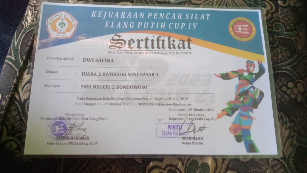 KEJUARAAN BELA DIRI SENI SILAT ANTAR PELAJAR ELANG PUTIH CUP IV