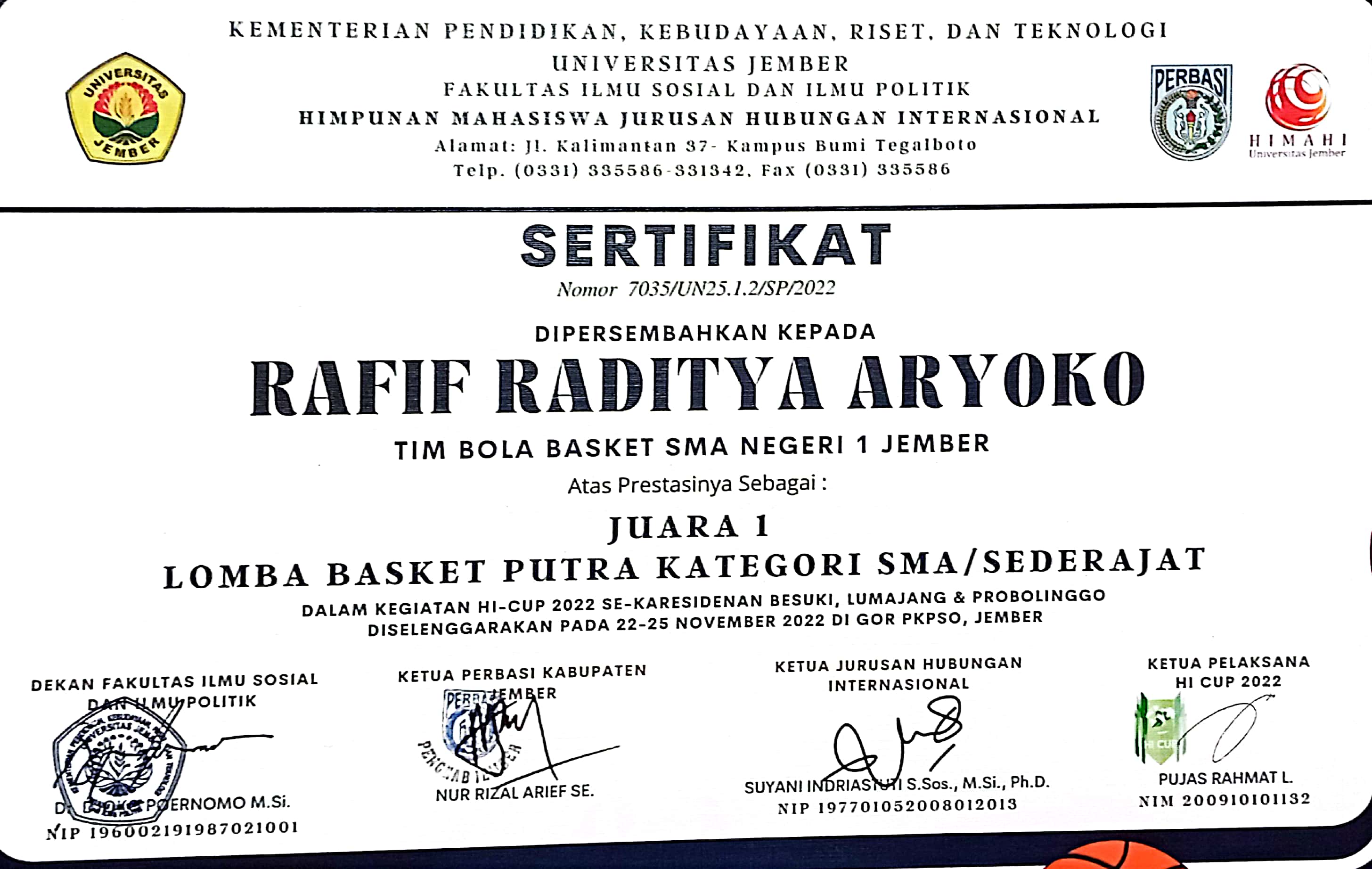 Lomba Basket Putra Kategori SMA/Sederajat