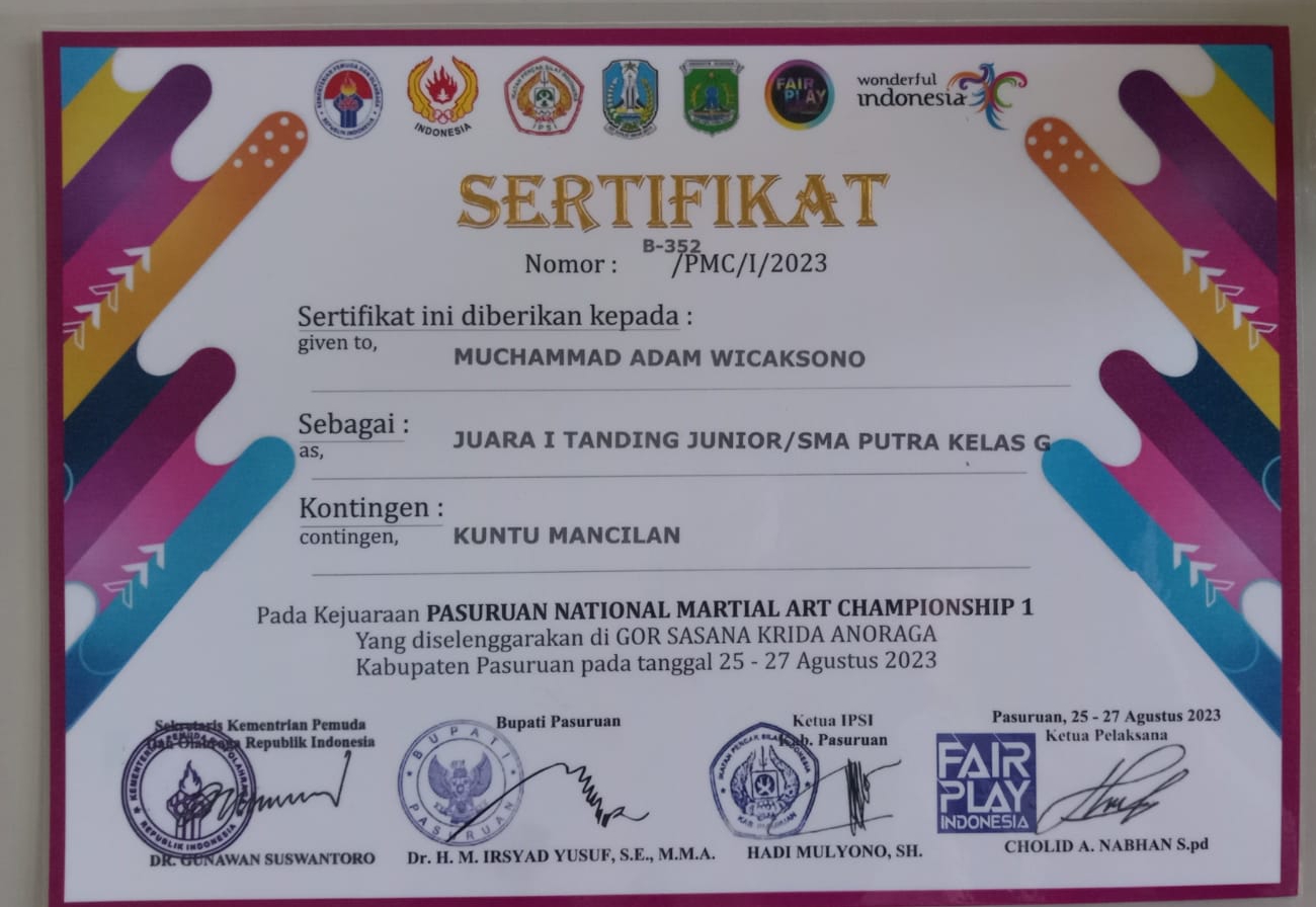 PASURUAN NATIONAL MARTIAL ART CHAMPIONSHIP