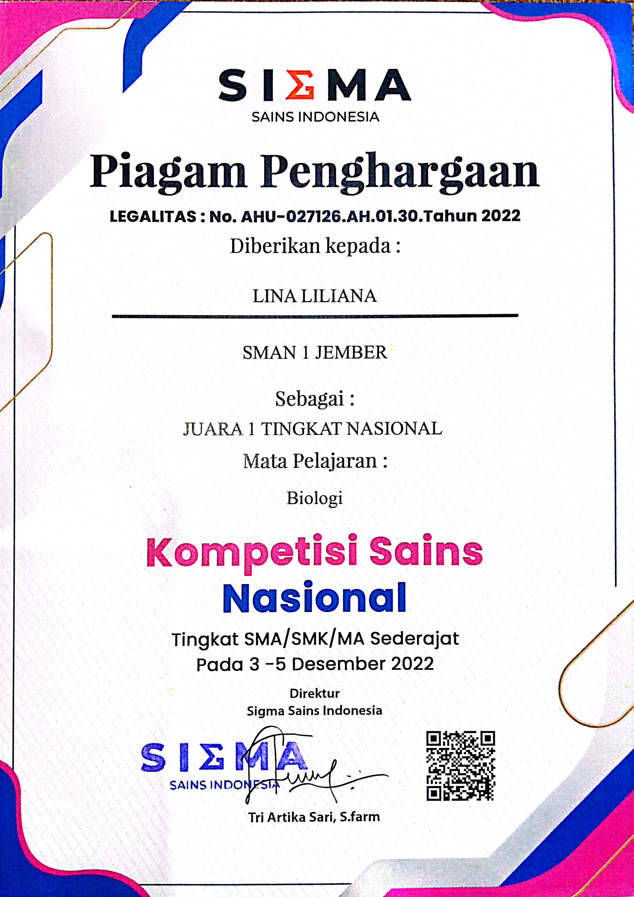 KOMPETISI SAINS NASIONAL - BIOLOGI