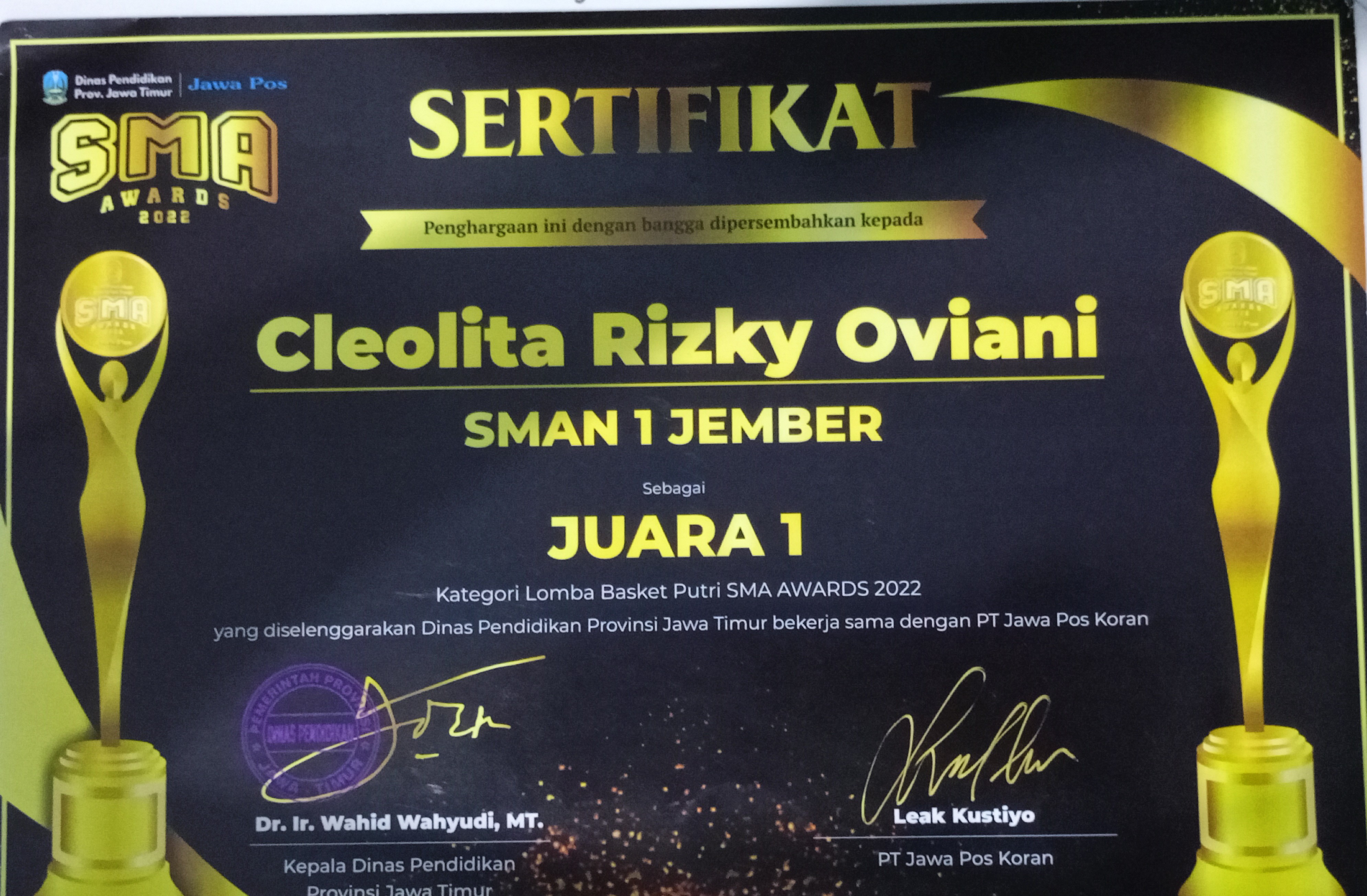 Lomba Basket Putri SMA AWARDS 2022