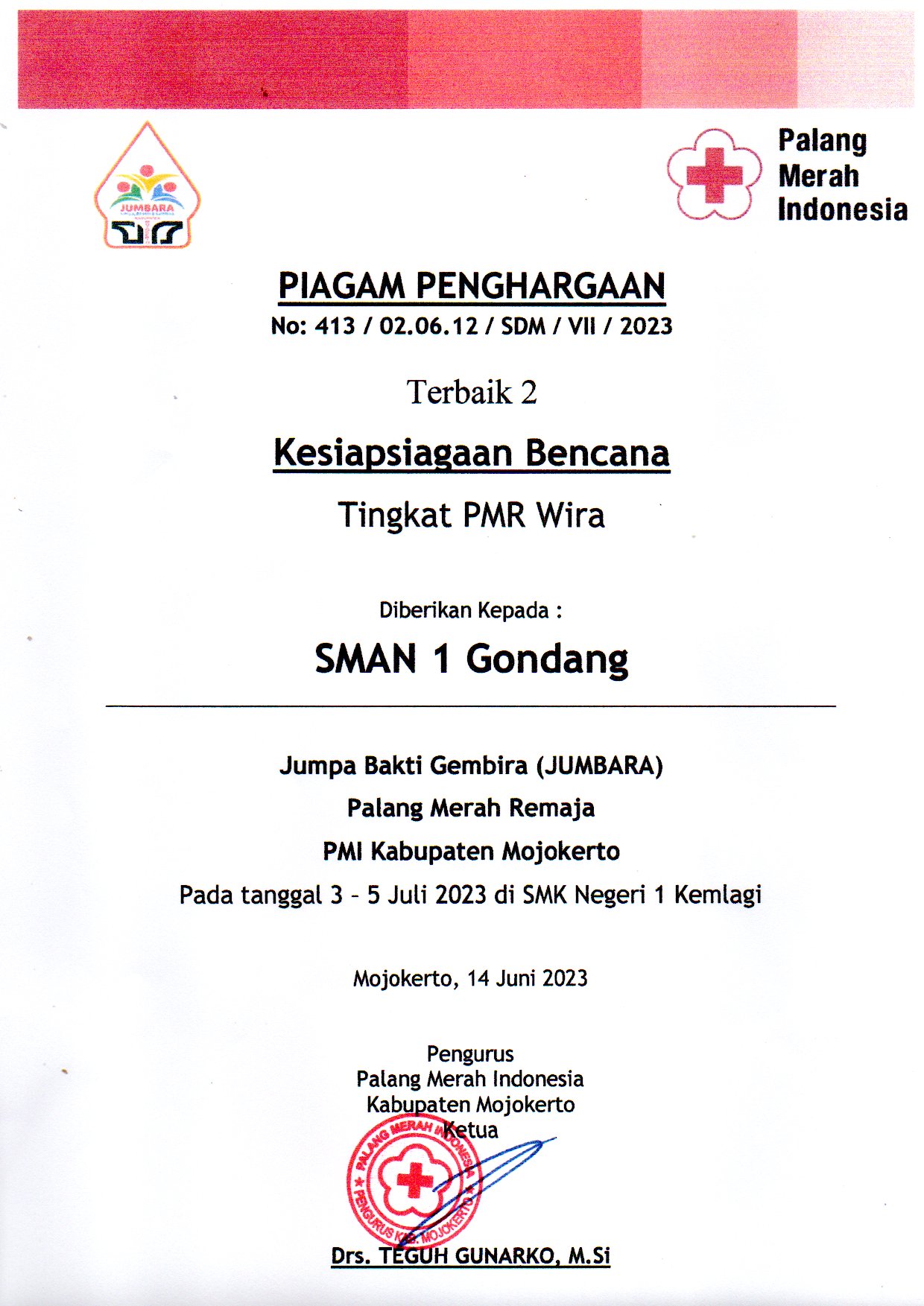 Jumpa Bhakti Gembira (Jumbara) Palang Merah Remaja Kesiapsiagaan Bencana