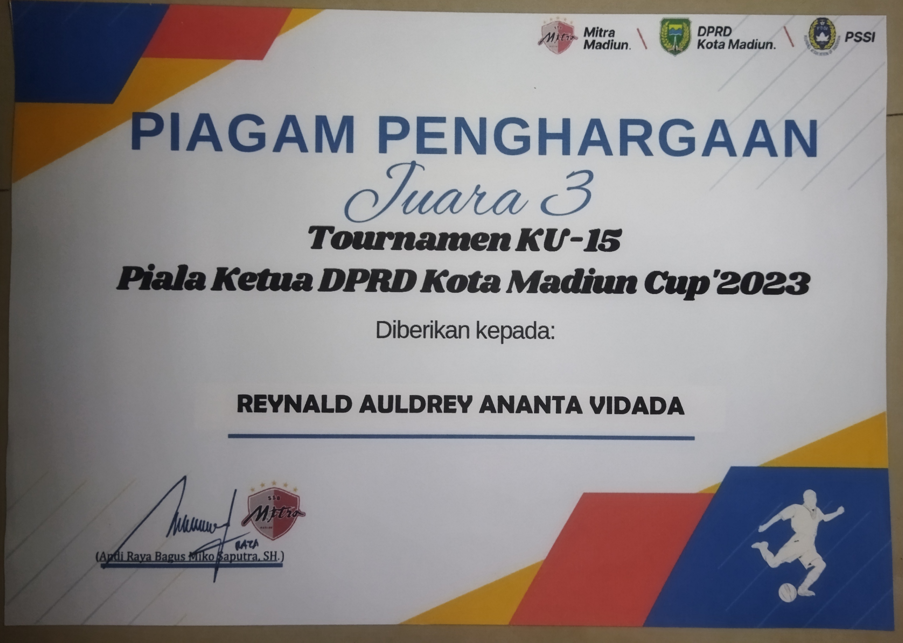 TURNAMEN SEPAK BOLA PIALA DPRD KOTA MADIUN CUP 2023 AND ANNIVERSARY SSB MITRA 1TH