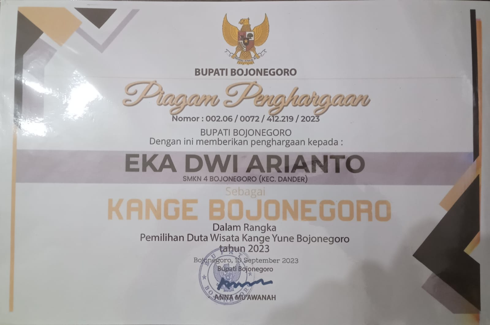 Pemilihan Kange Yune Bojonegoro