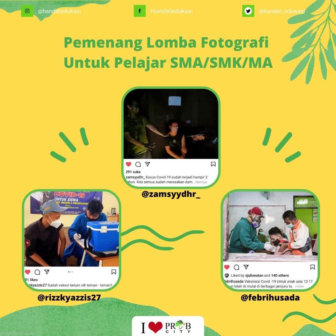 3 Karya Terbaik Lomba Fotografi tingkat SMA/SMK/MA se Kota Probolinggo