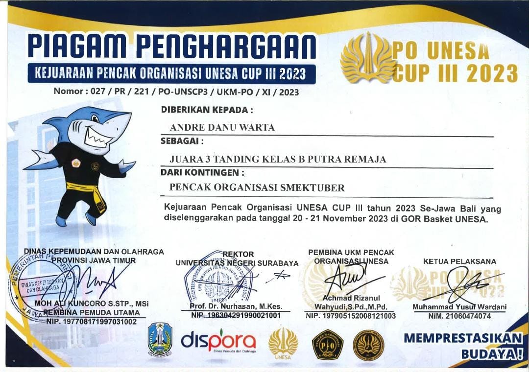 Kejuaraan Pencak Organisasi UNESA CUP III Tahun 2023 Se-Jawa Bali