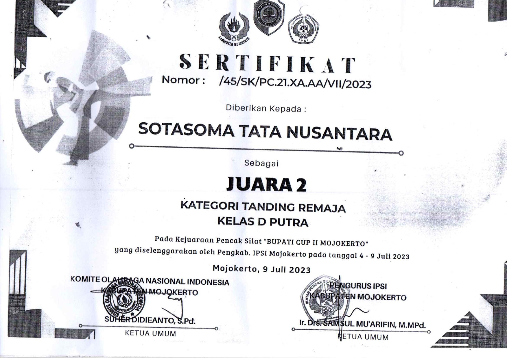 Kejuaraan Pencak silat Bupati Cup III Mojokerto