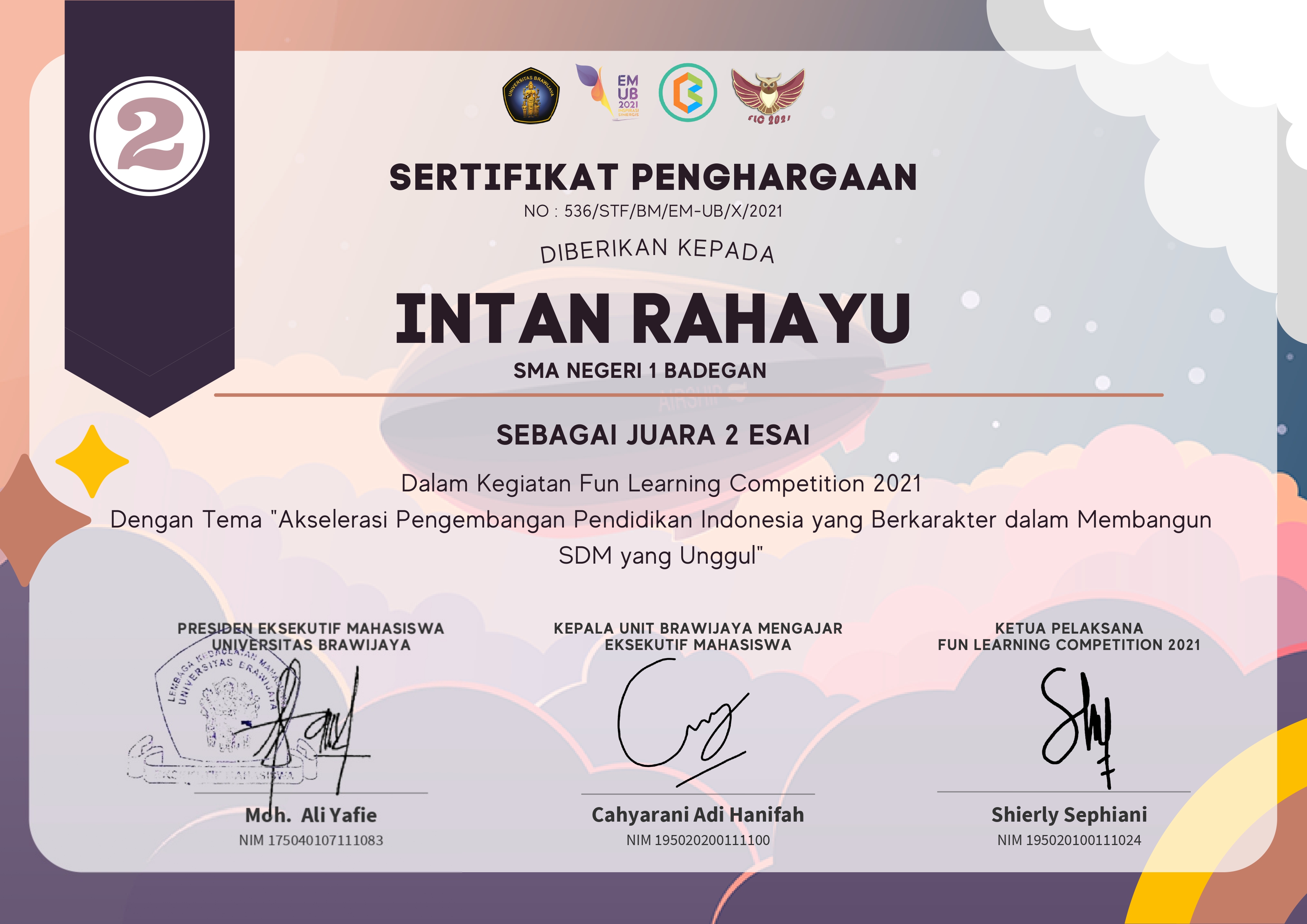 Lomba Menulis Essay Nasional dalam Event “Fun Learning Competition”