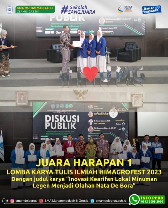 JUARA HARAPAN 1 LOMBA KARYA TULIS ILMIAH HIMAGROFEST 2023 