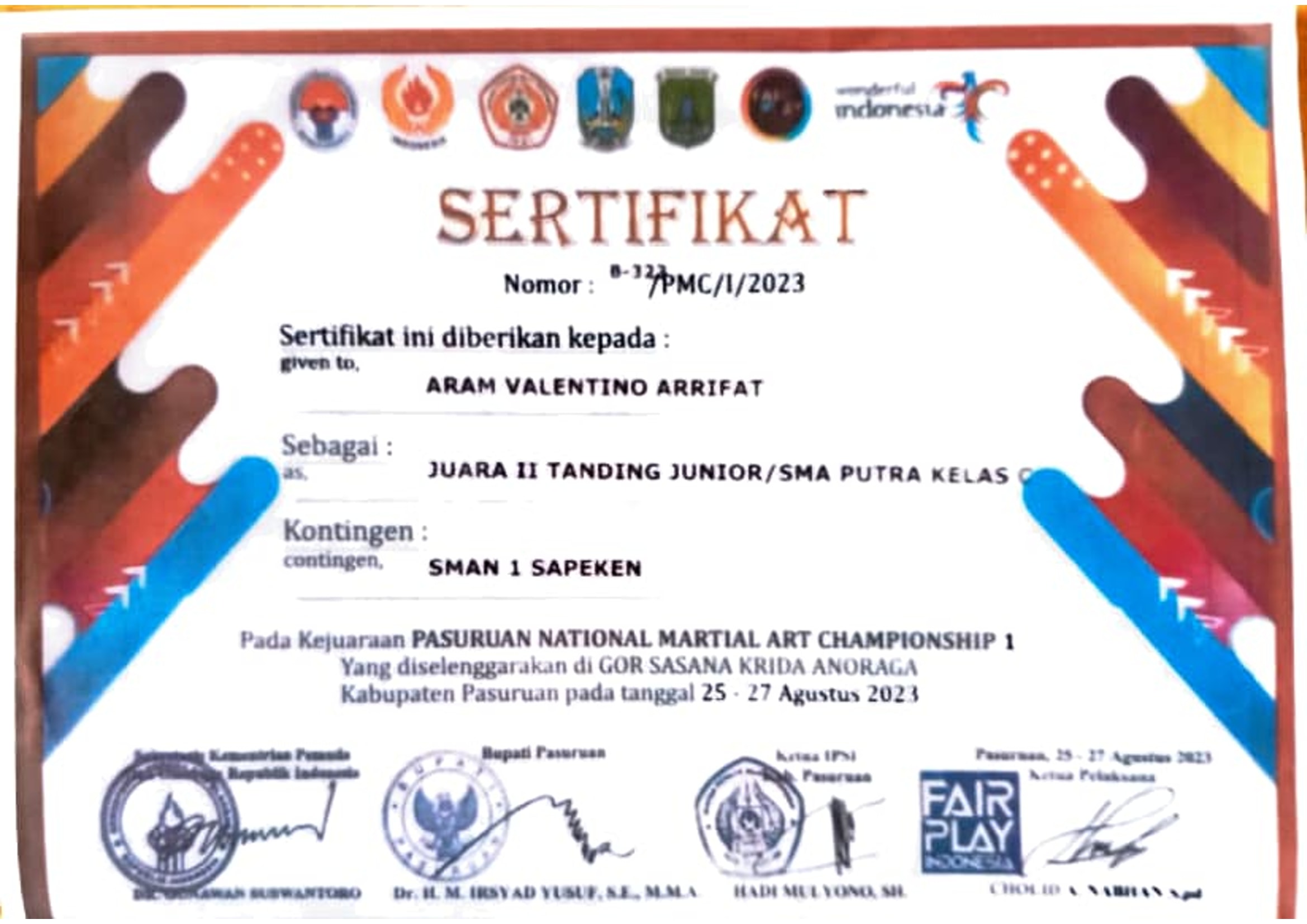 PASURUAN NATIONAL MARTIAL ART CHAMPOINSHIP 1