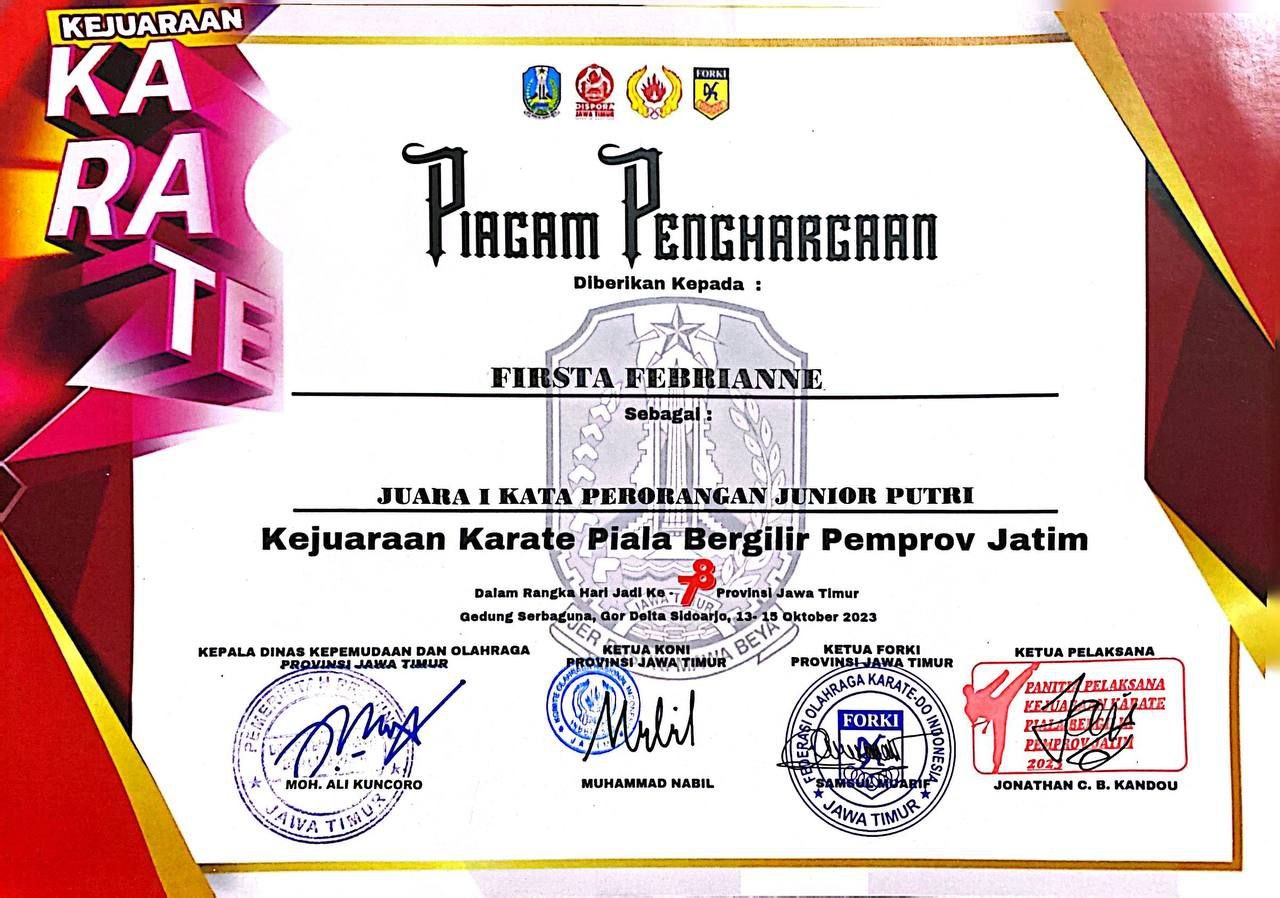 Karate kata perorangan junior putri