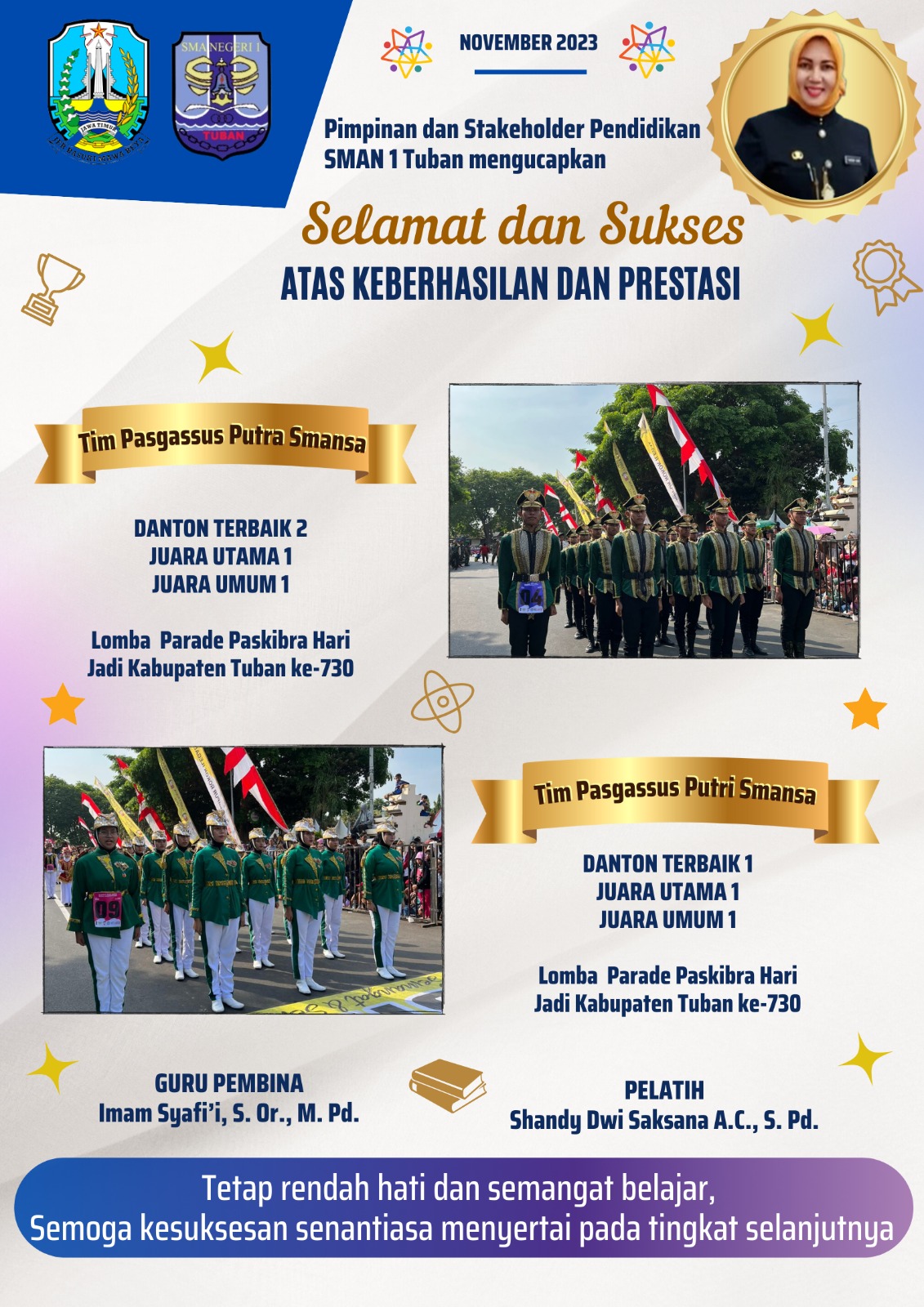 Lomba Parade Paskibraka Hari Jadi Kab. Tuban ke 730 Kategori Juara Utama
