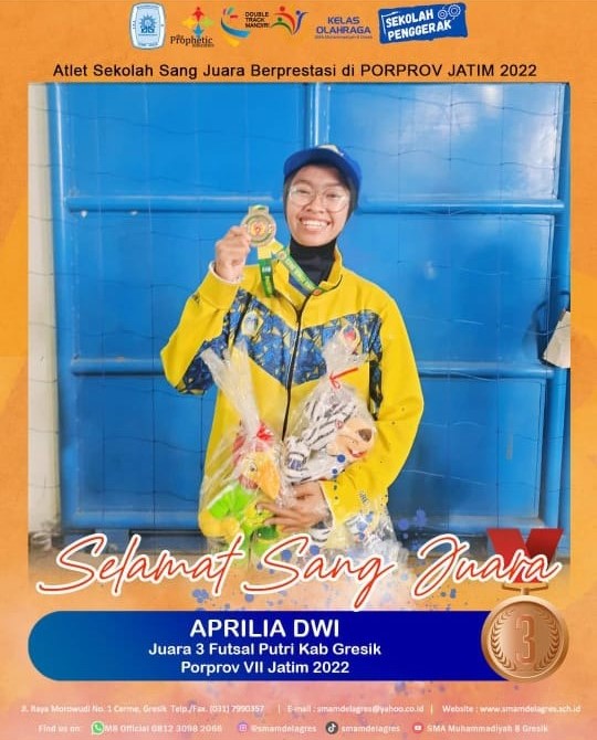 JUARA 3 FUTSAL PUTRI KAB GRESIK PORPROV VII JATIM 2022