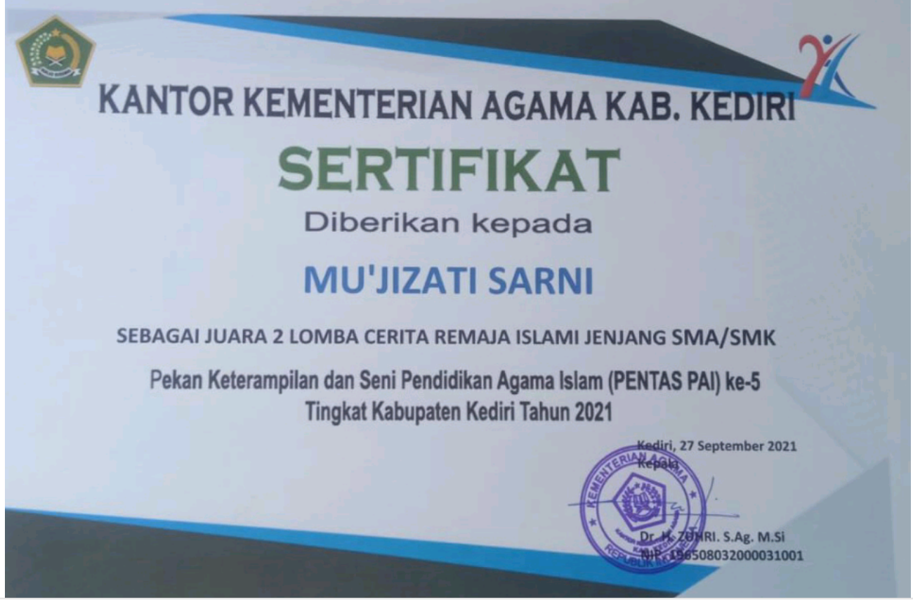 Lomba Cerita Remaja Islami Jenjang SMA/SMK