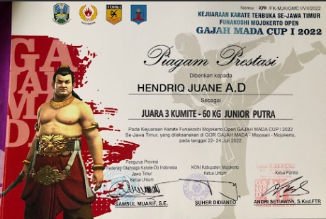 Kerjuaraan daerah karate sejawa timur / KUMUTE-60 KG JUNIOR PUTRA