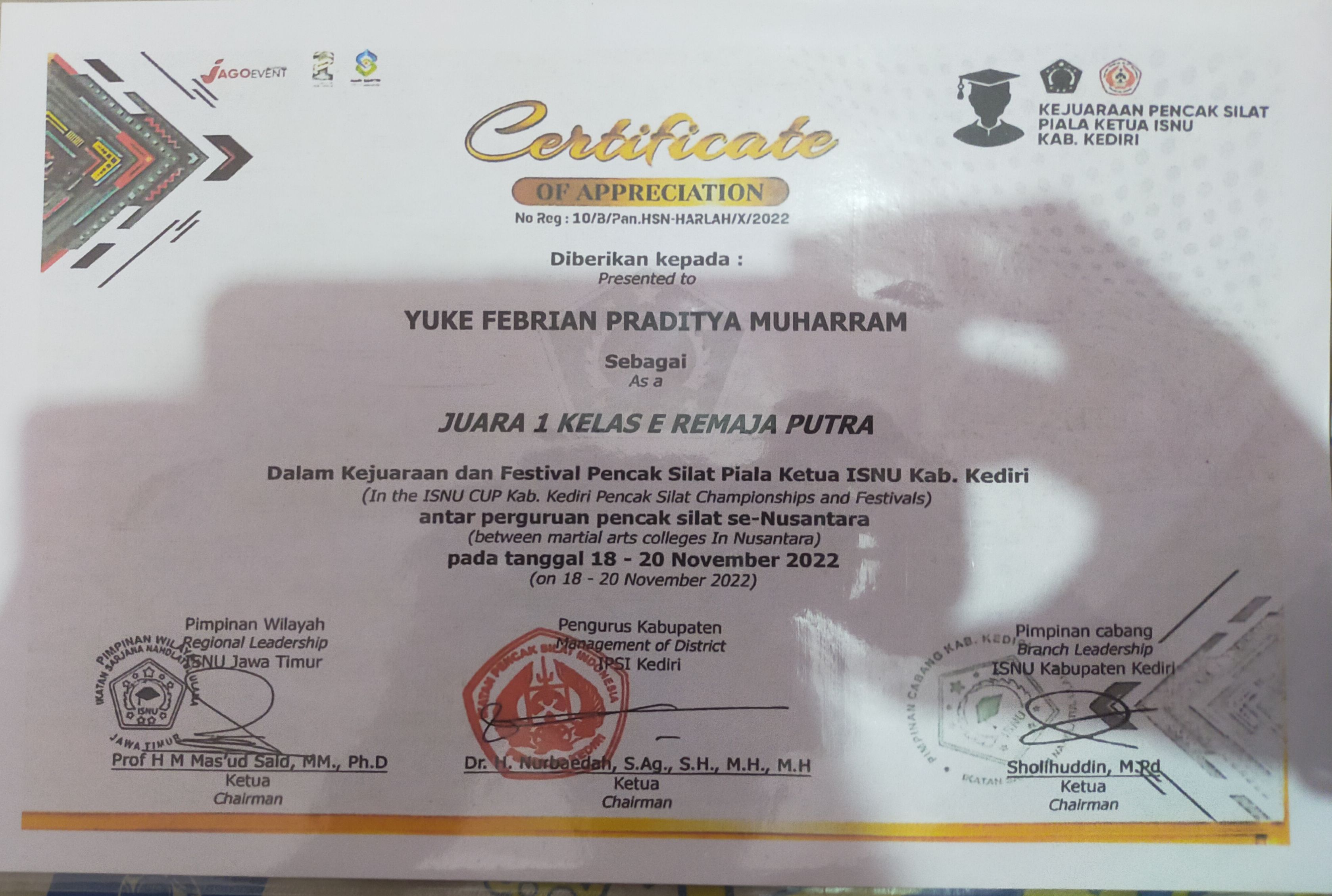 KEJUARAAN PENCAK SILAT PIALA KETUA ISNU