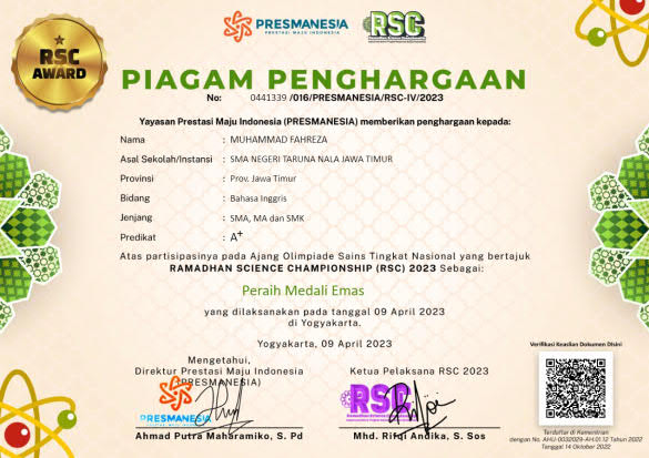 RAMADHAN SCIENCE CHAMPIONSHIP (RSC) 2023