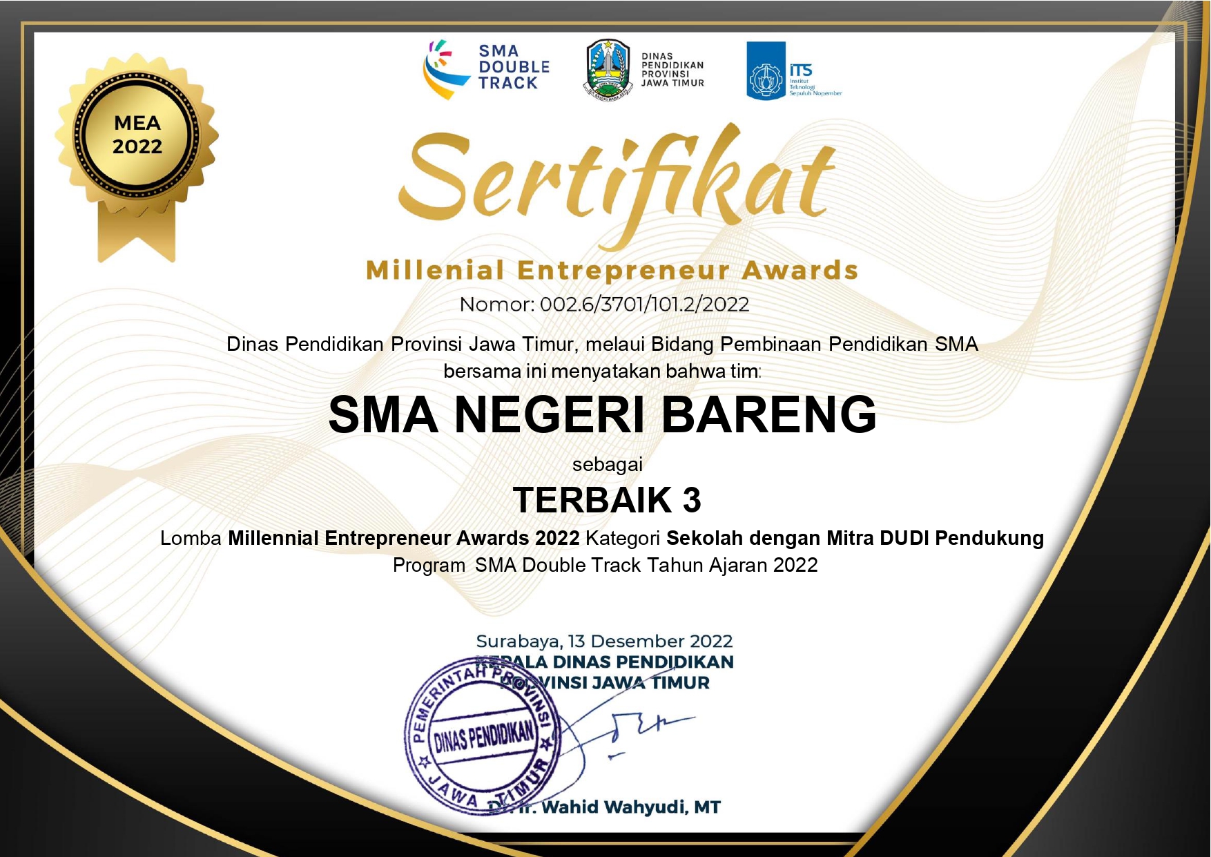 Millenial Entrepreneur Award 2022