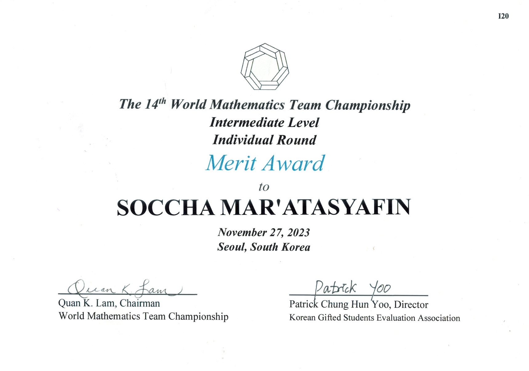 WORLD MATHEMATICS TEAM CHAMPIONSHIP