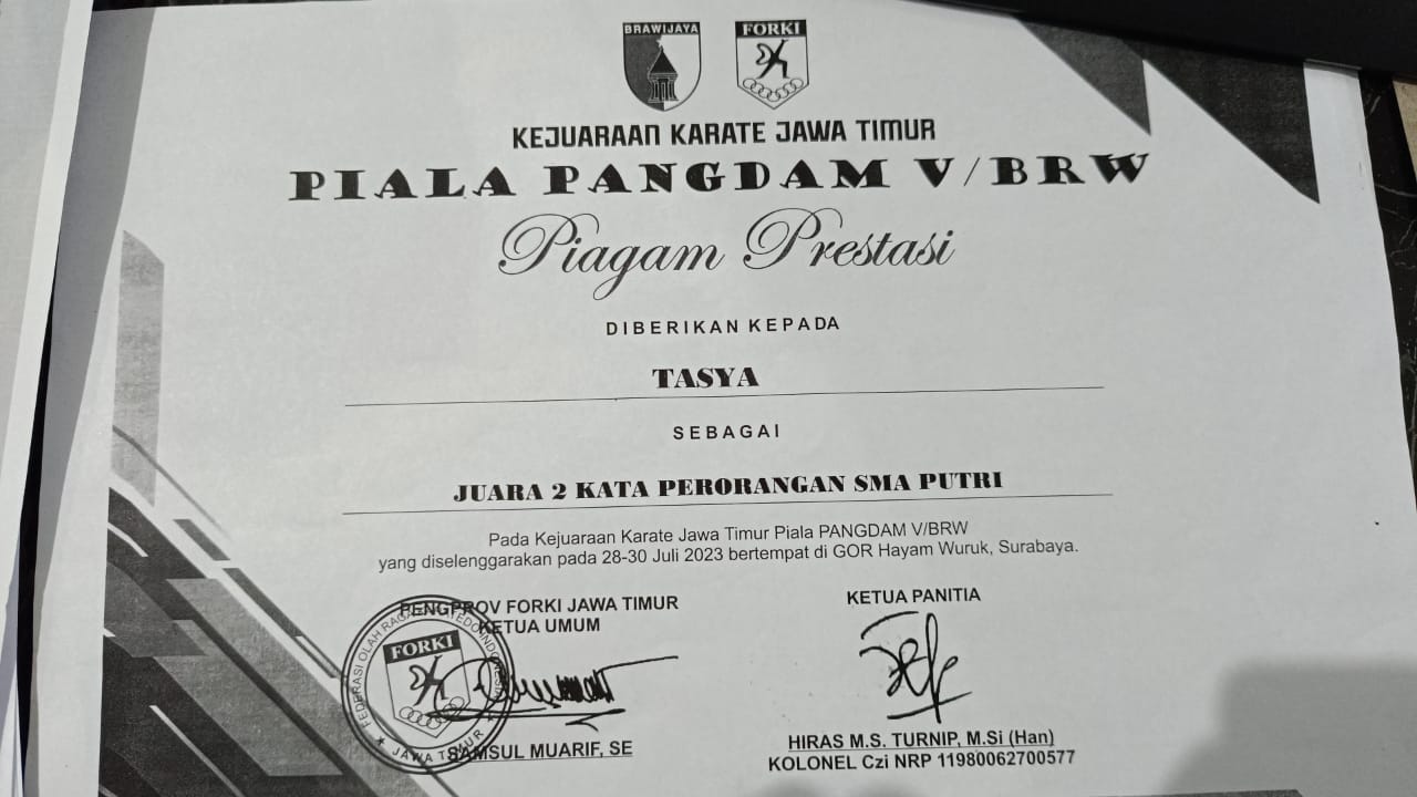 KEJUARAAN KARATE JAWA TIMUR PIALA PANGDAM V/BRW