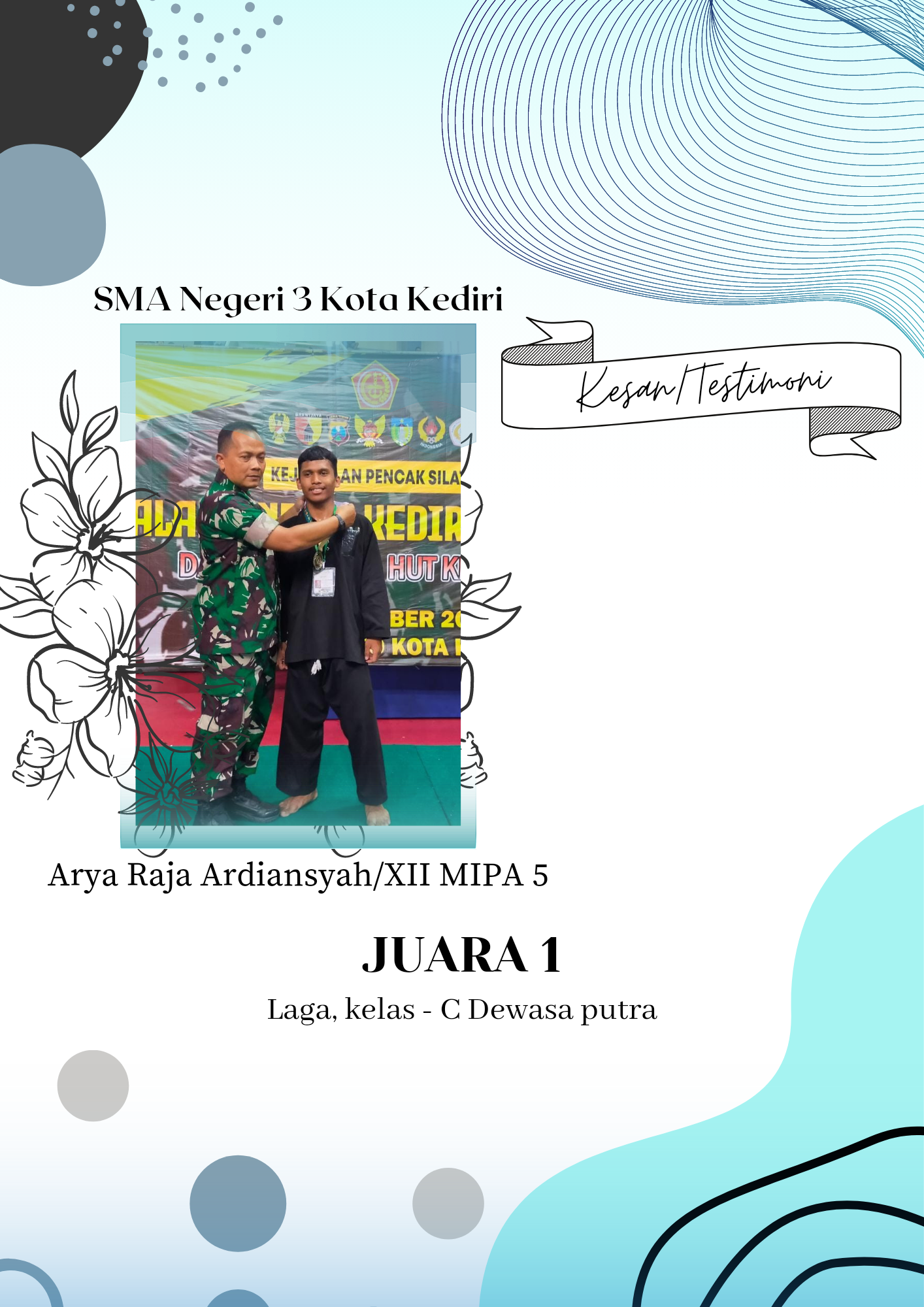 Juara 1 Pencak Silat Laga Kelas - C Dewasa Putra