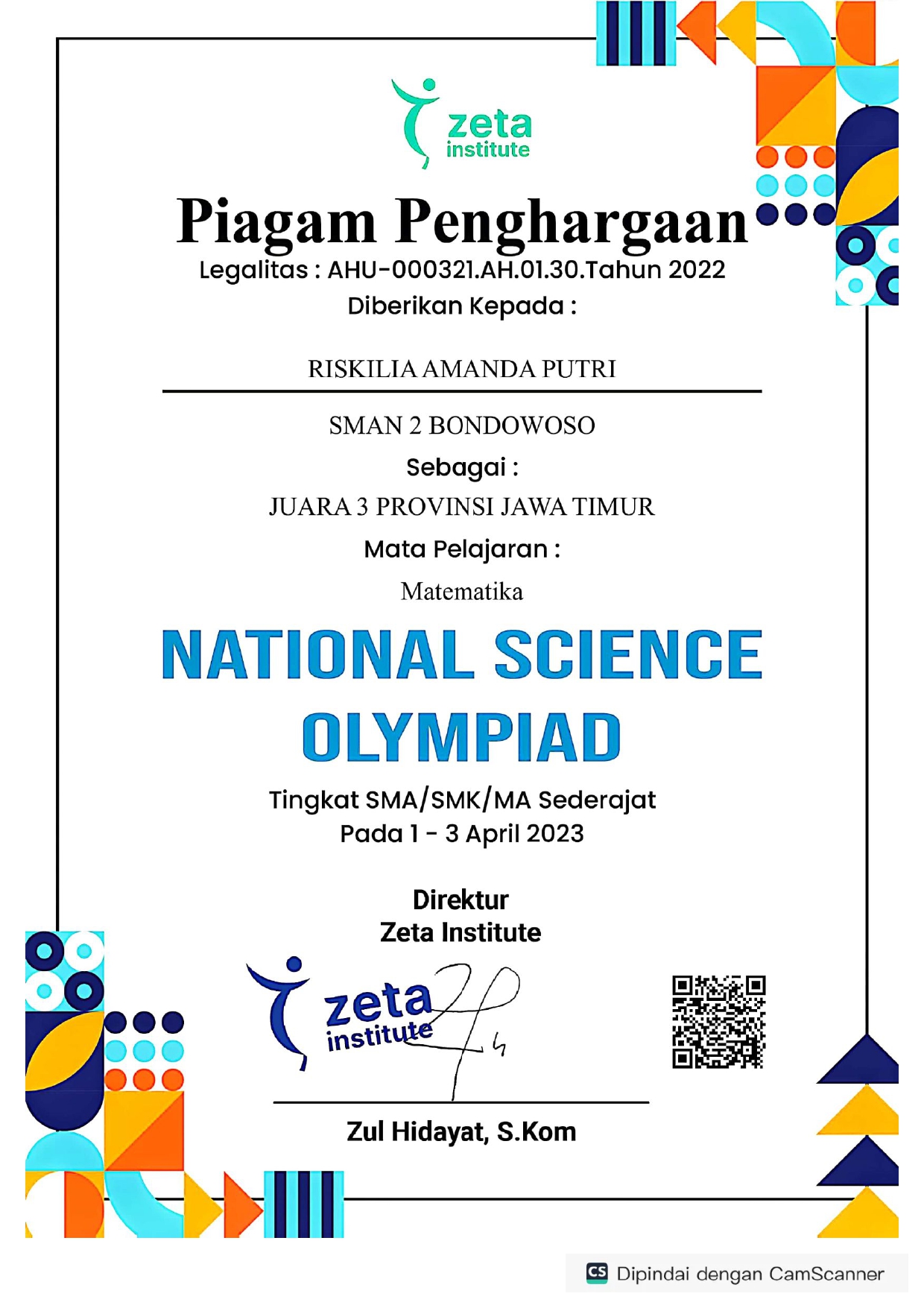 NATIONAL SCIENCE OLYMPIAD