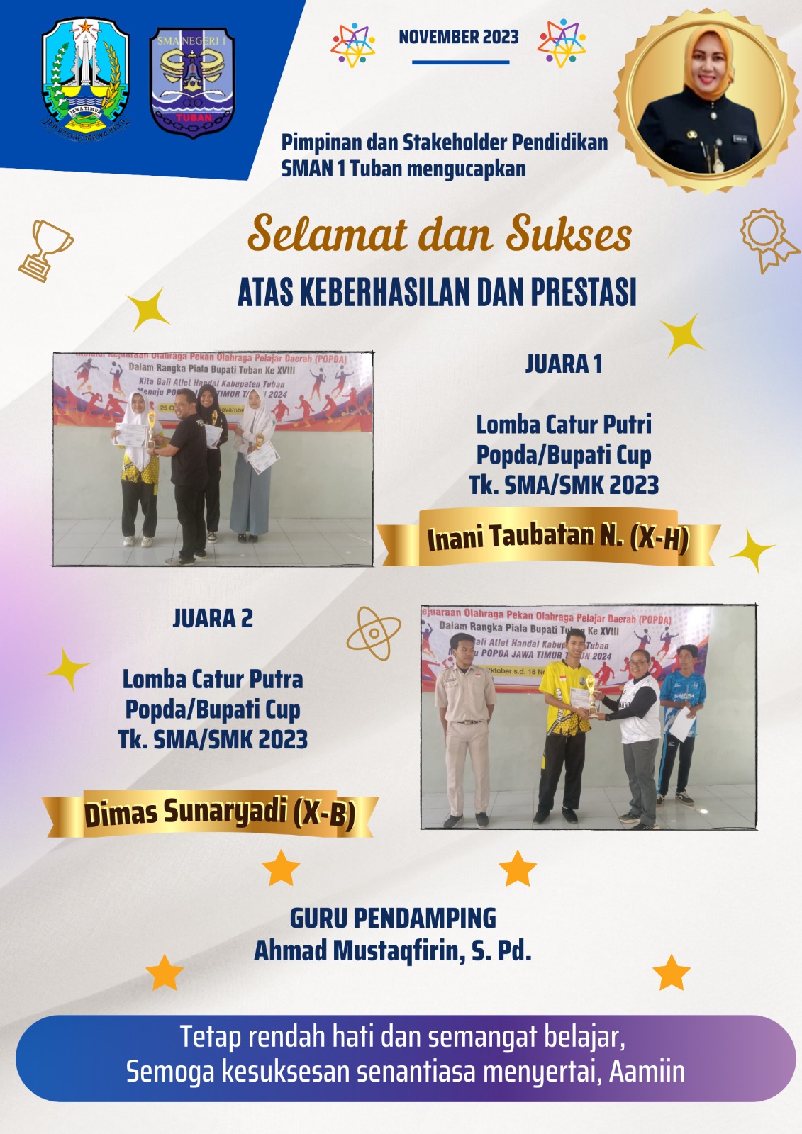 Lomba Catur Putra Bupati Cup Tk. SMA/SMK 2023