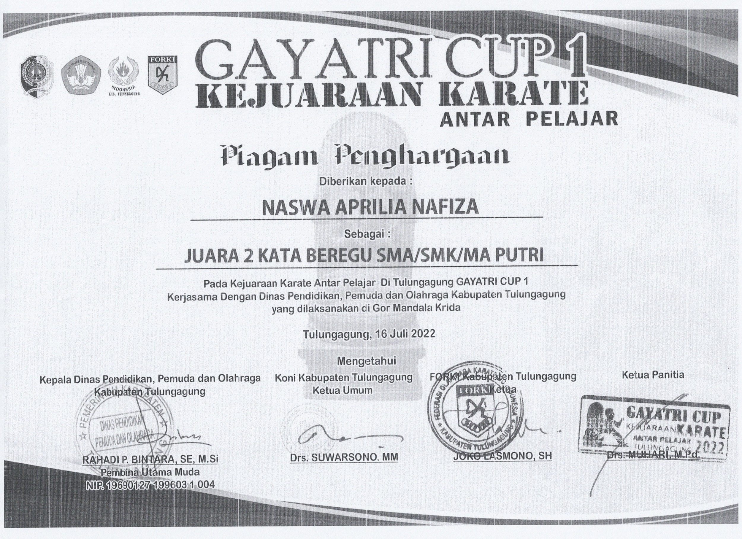 JUARA 2 KATA BEREGU SMA/SMK/MA PUTRA