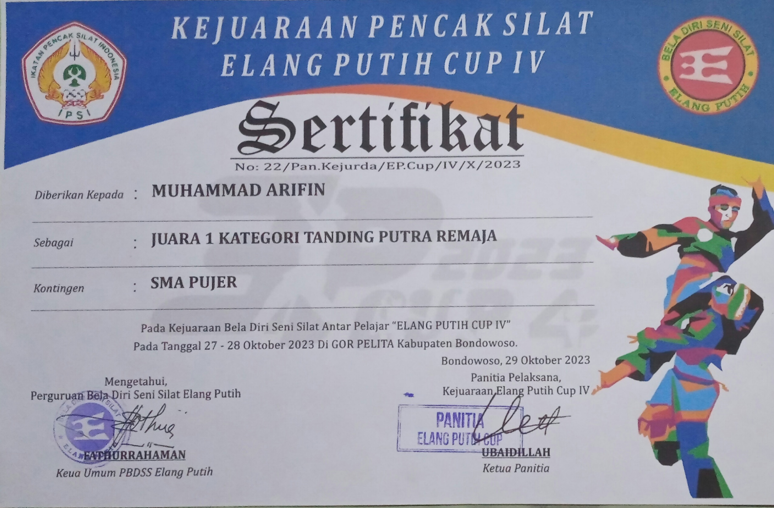 TANDING PUTRA REMAJA PENCAK SILAT 2023