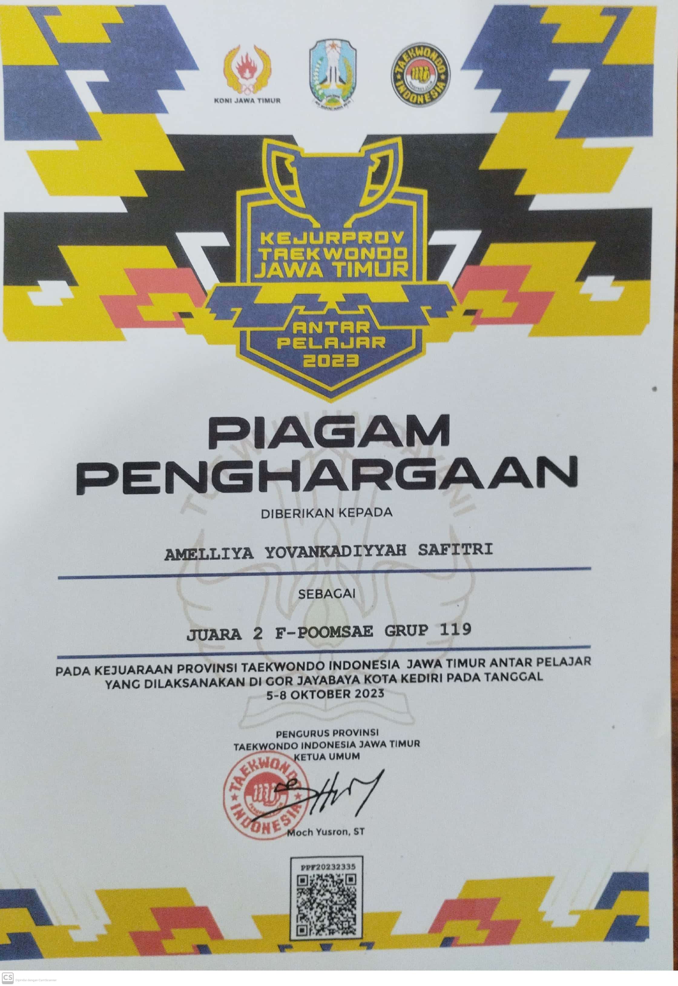 JUARA 2 F-POOMSAE GRUP 119