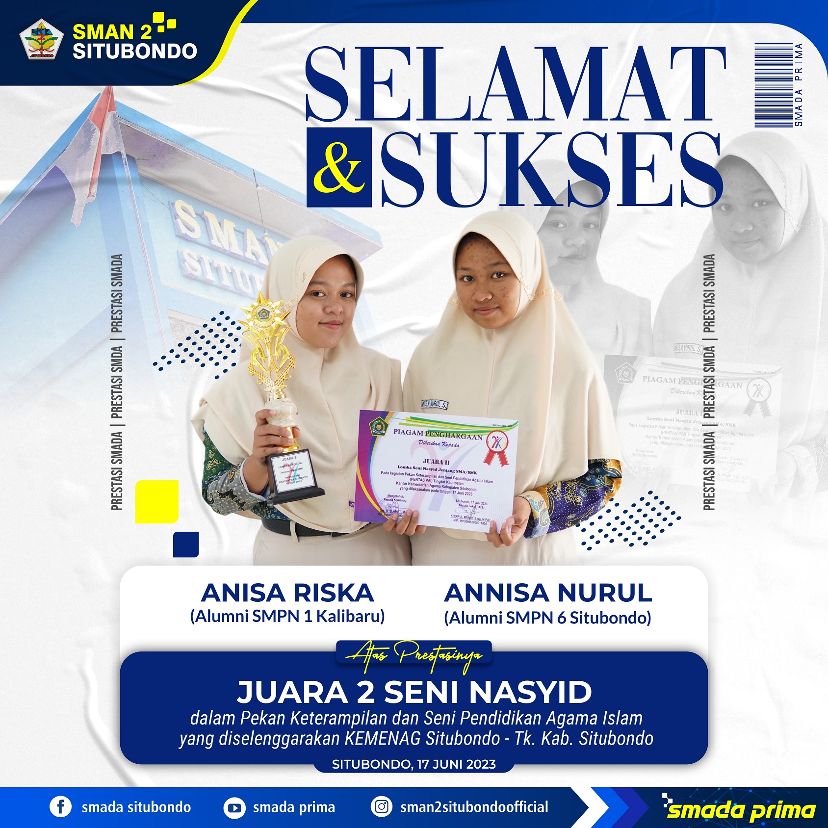 PEKAN KETERAMPILAN DAN SENI PENDIDIKAN AGAMA ISLAM - LOMBA SENI NASYID