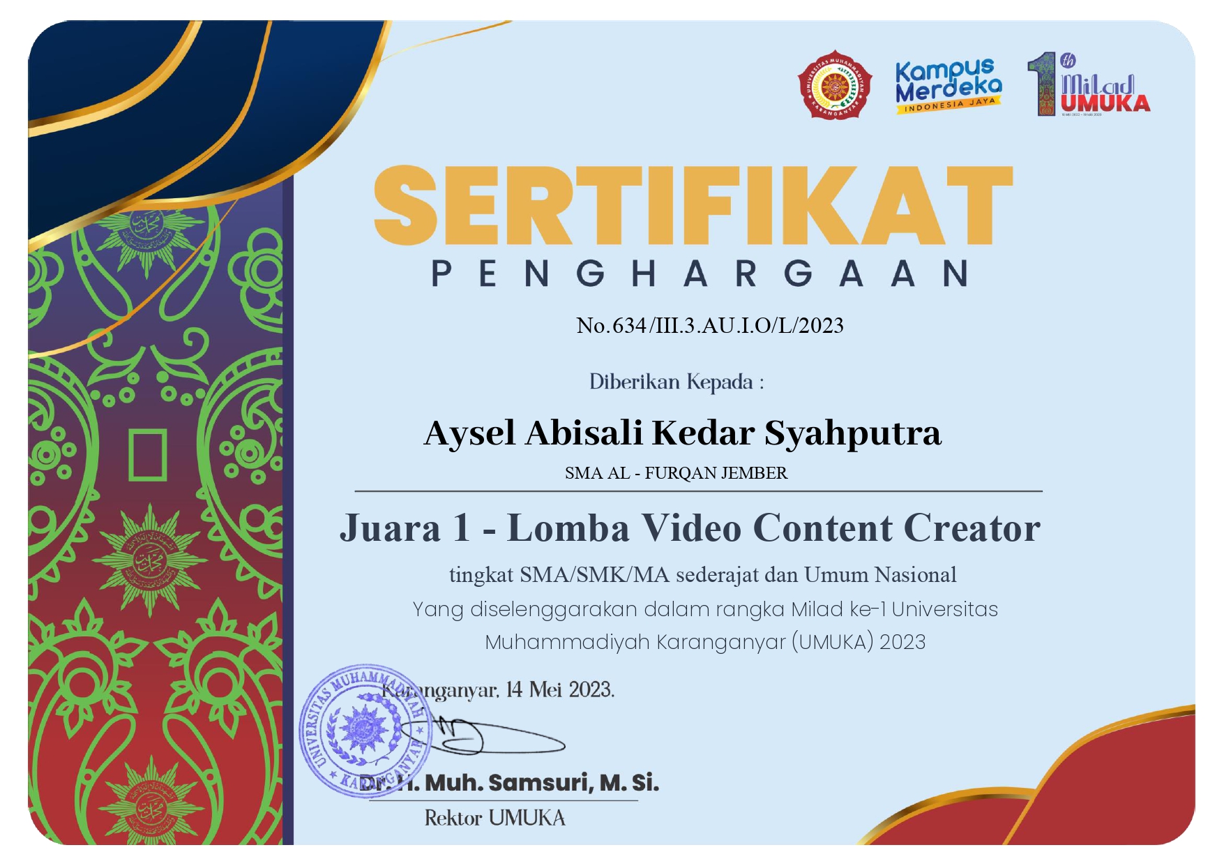 Lomba Video Content Creator