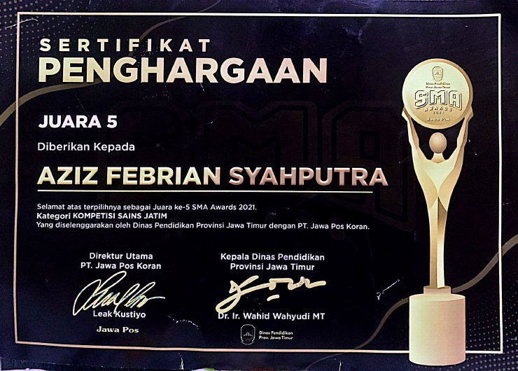 KOMPETISI SAINS SMA AWARDS 2021 JAWA TIMUR