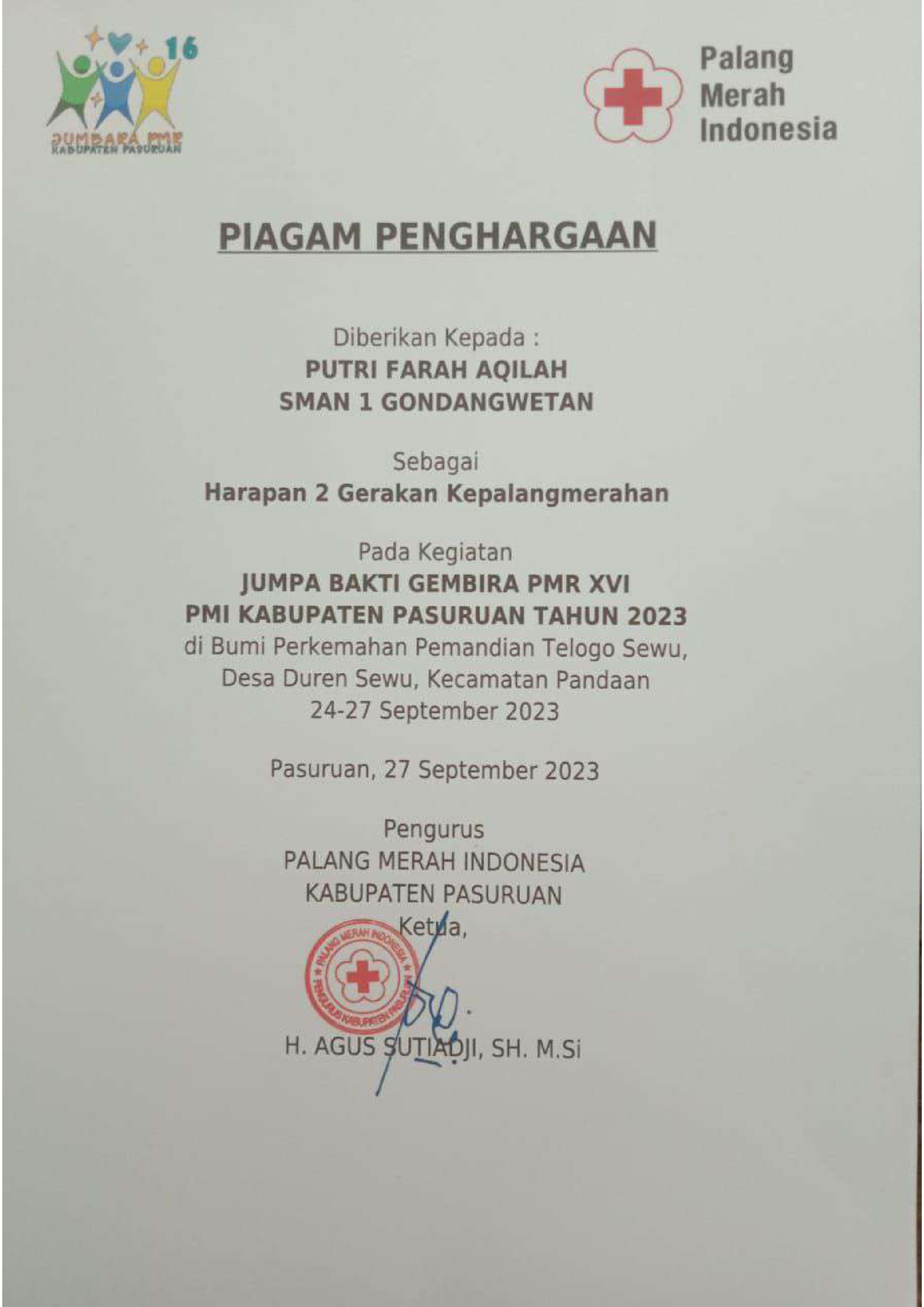 harapan 2 gerakan kepalangmerahan